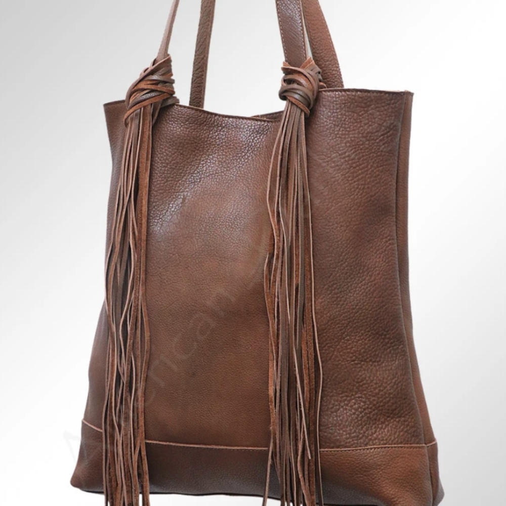 Brown Leather Tote Bag